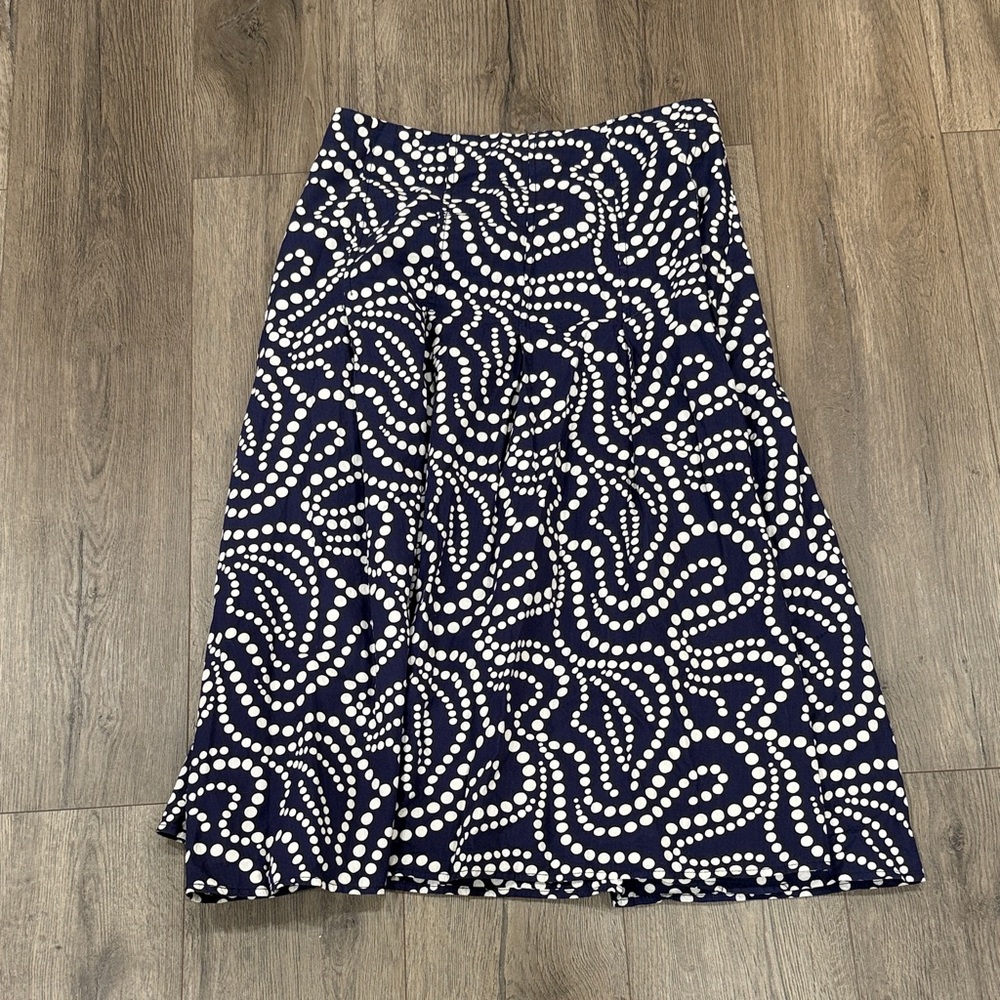 Anthropologie Navy and White A-Line Skirt